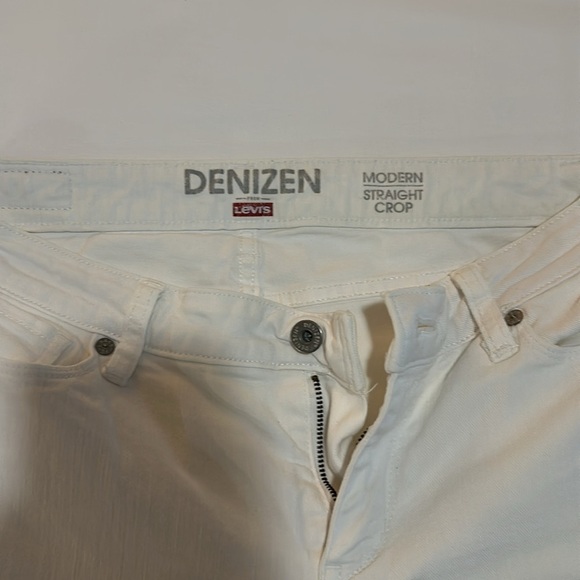 NWOT Levi's Denizen Women's Classic Modern Straight Crop Jeans in White Size 26 - Picture 11 of 12